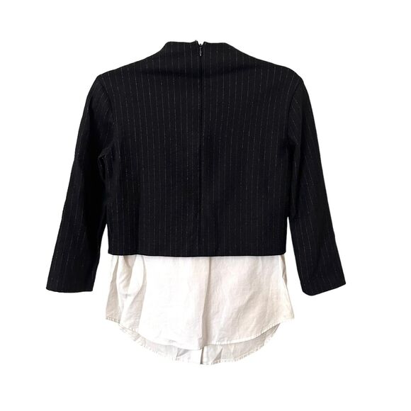 THEORY Gracila Multi Orlene Stripe Knit Shirtail Top Sz P (0-00) - Picture 2 of 4